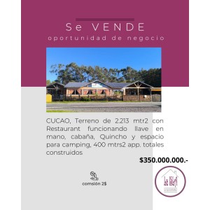 SE VENDE, CUCAO